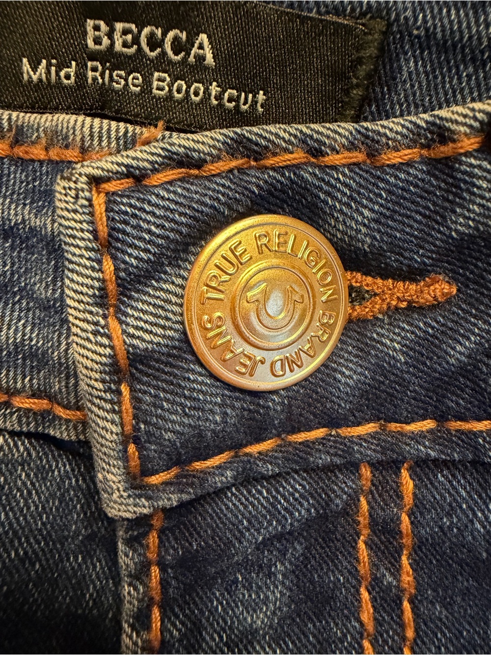 NWT True Religion Becca Big T Mid-Rise Bootcut Jeans Sz 25 Retail $204 - Picture 6 of 15
